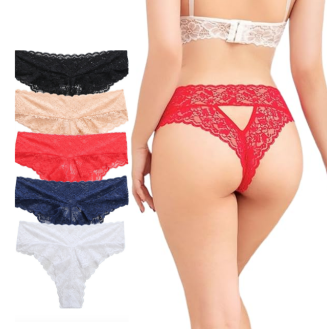 セクシー 花柄レース 紐パン ☆ レディース ランジェリー ショーツ